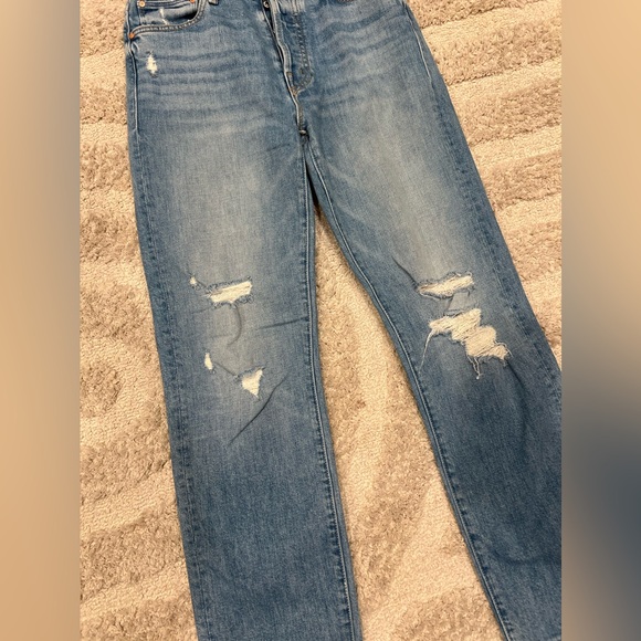 MOTHER High Waisted Hiker Hover Undone Denim On My Knees Jeans🔥 - Picture 9 of 16